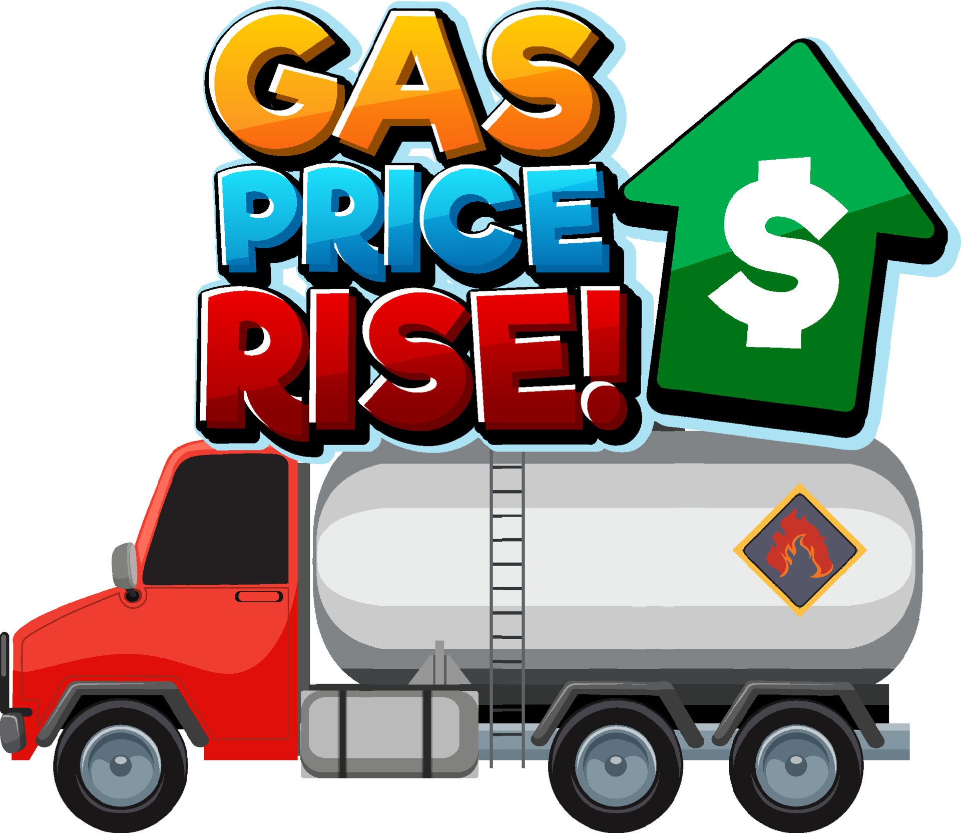 Gas price rise word logo design 7012028 Vector Art at Vecteezy