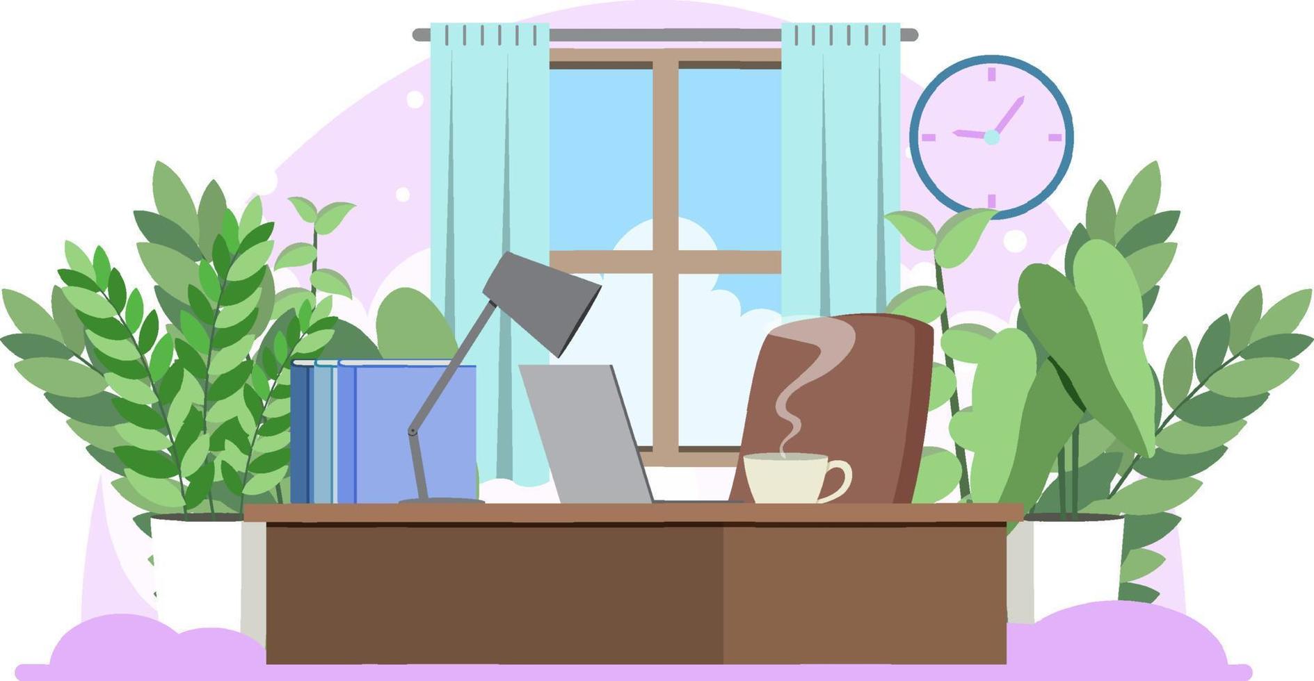 Workroom interior concept in flat design vector