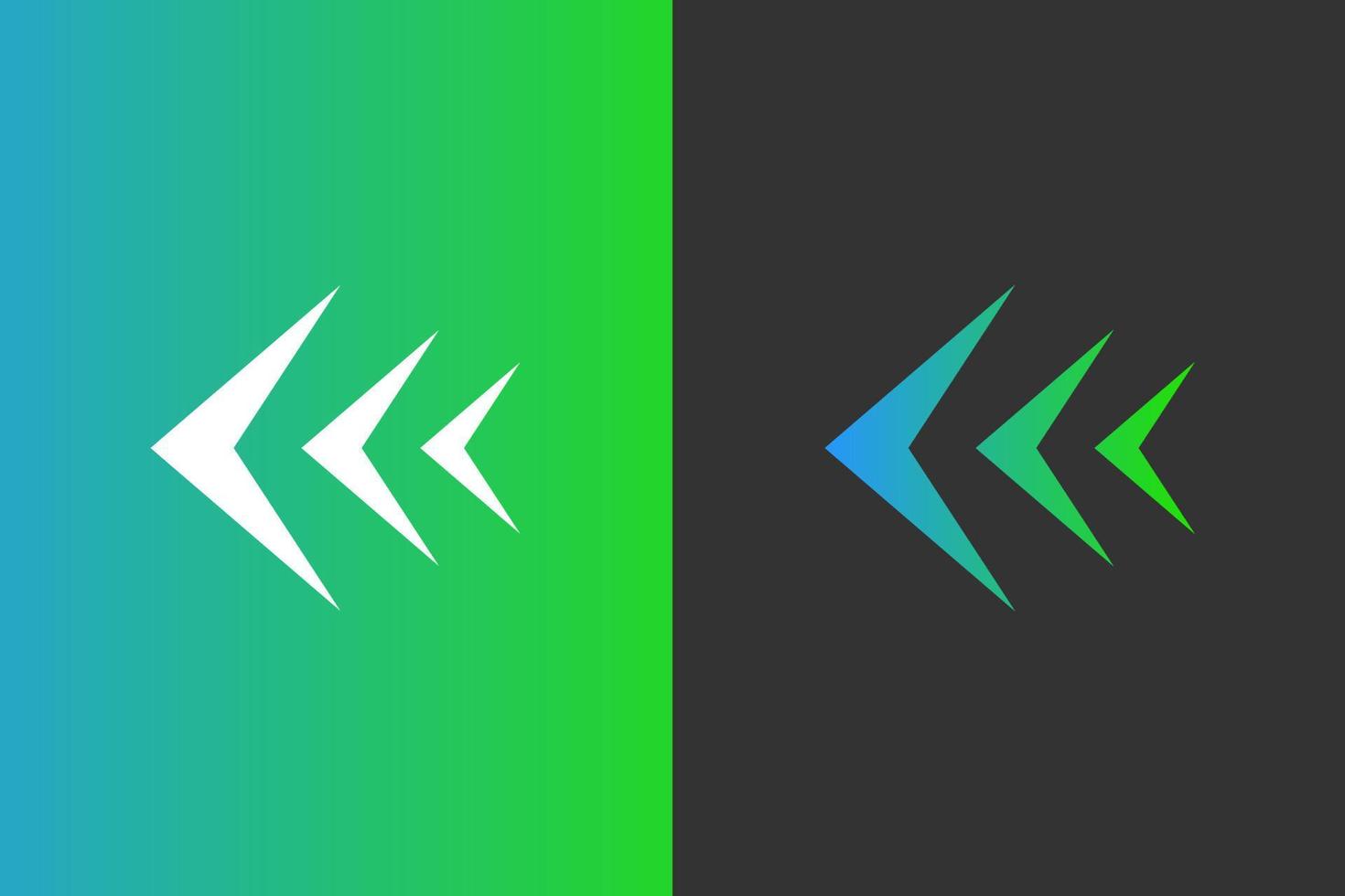 Arrow icon signs symbols blue green vector elegant and modern for your bussiness