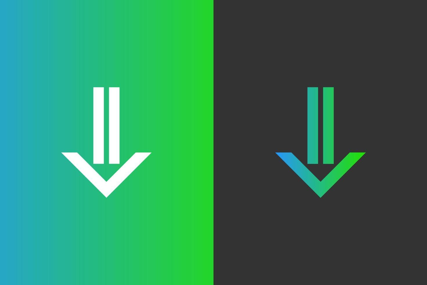 Arrow icon signs symbols blue green vector elegant and modern for your bussiness