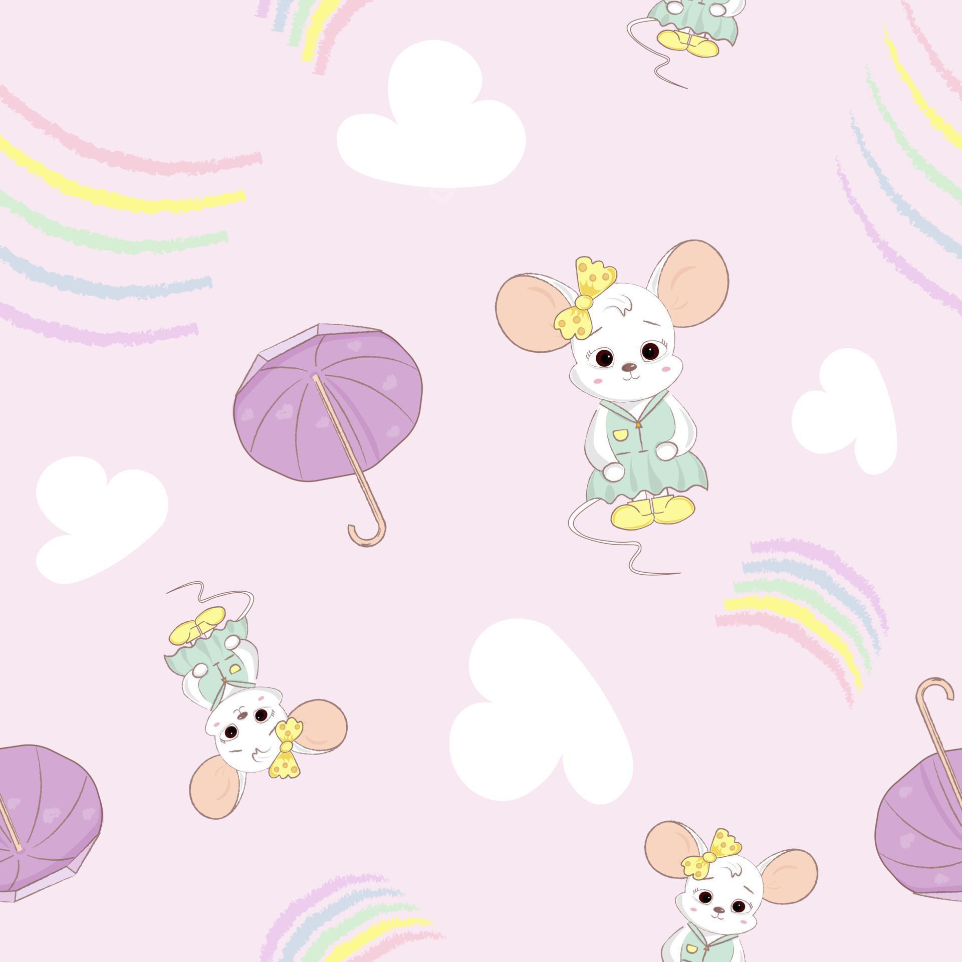 pattern with mouse 7012221 Vector Art at Vecteezy