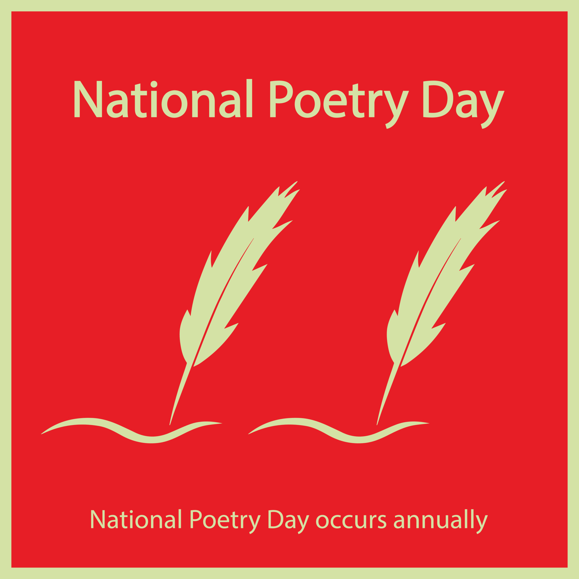National Poetry Day occurs annually to focus on the theme of change