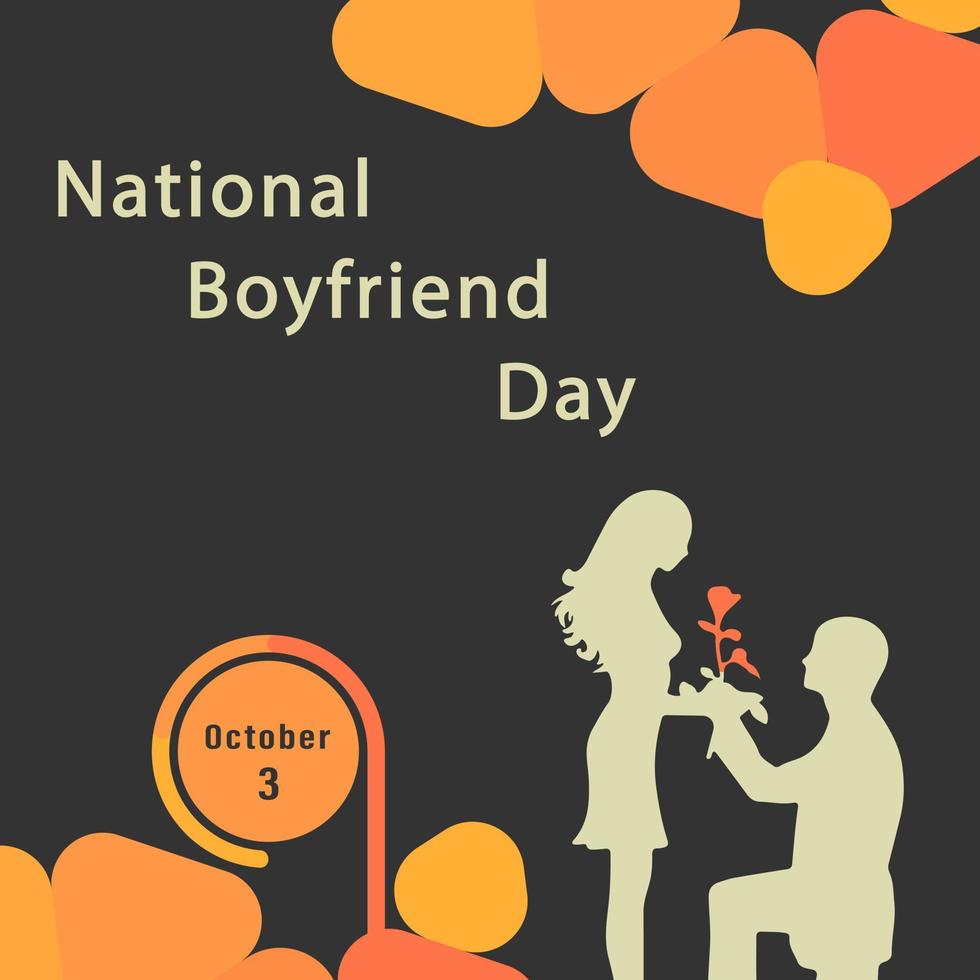 el día nacional del novio recuerda a todos los que tienen novio que presten especial atención a esa persona especial y cómo mejoran su vida. vector