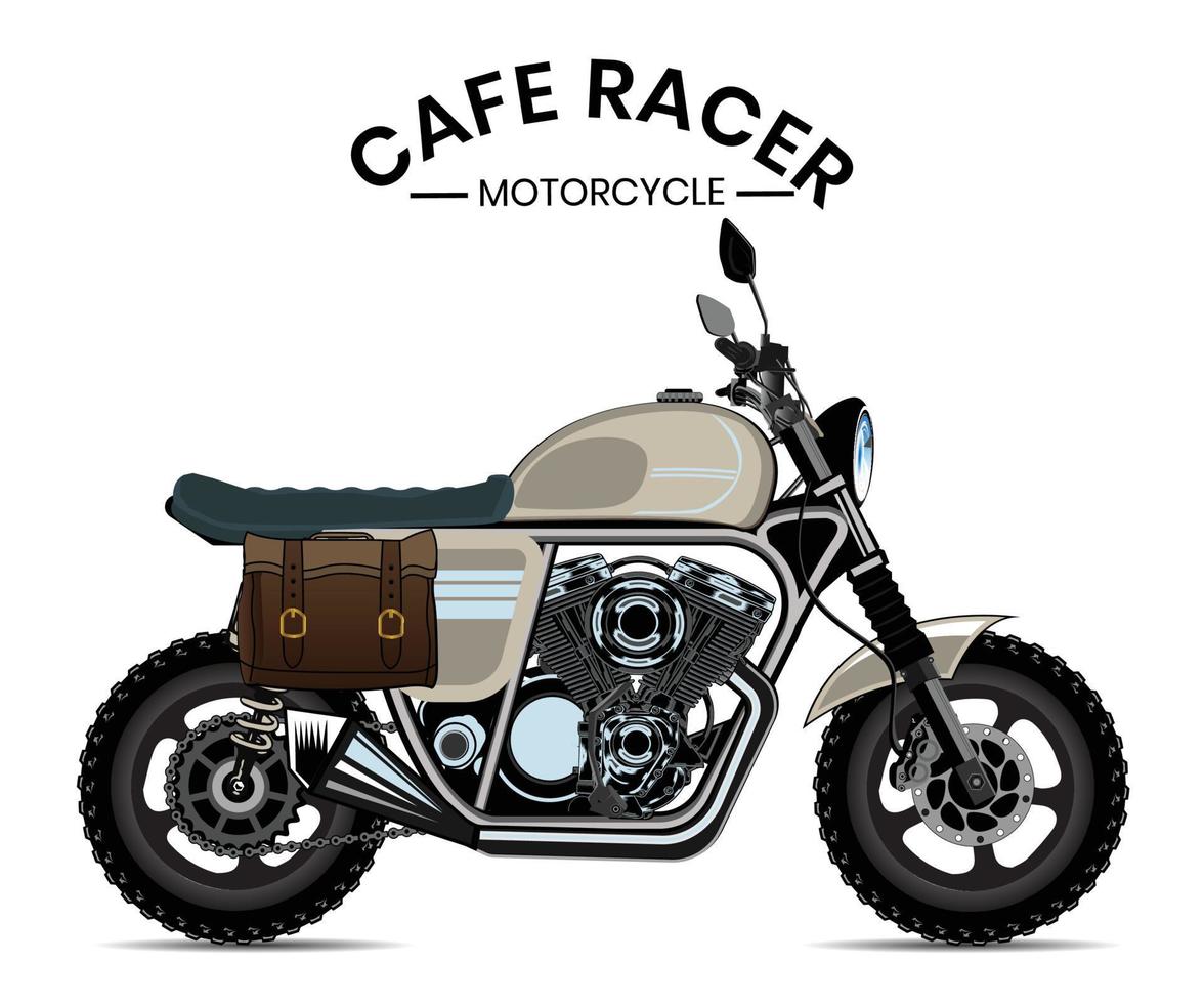 cafe racer bike vector