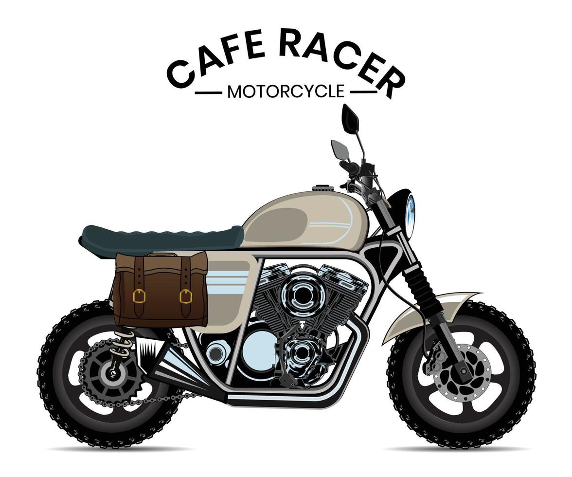 cafe racer moto vector