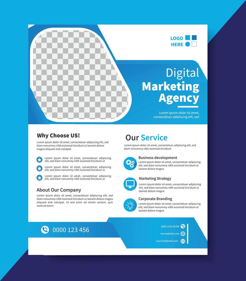 Digital Marketing Flyer Print Templates vector