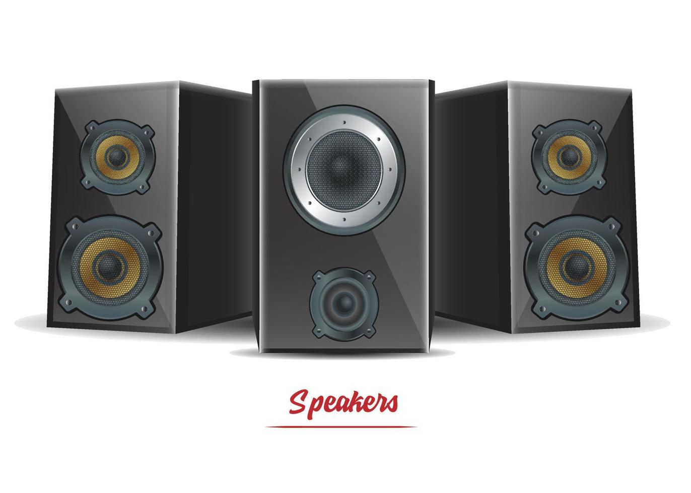 Realistic speakers vector