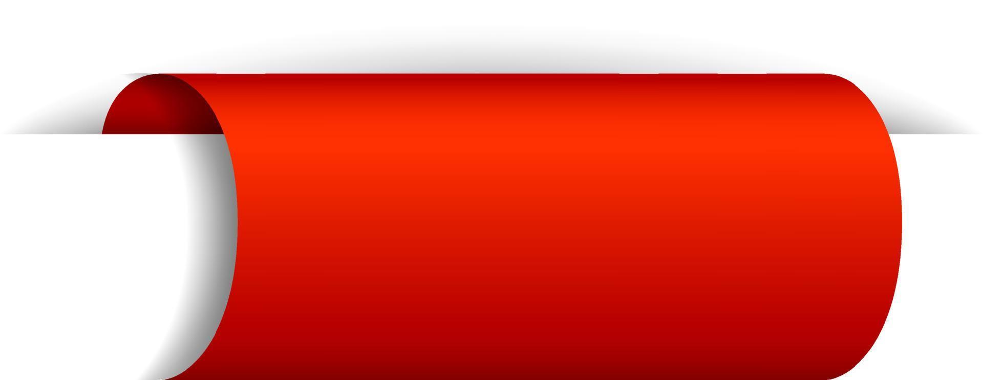 Red banner design on white background vector