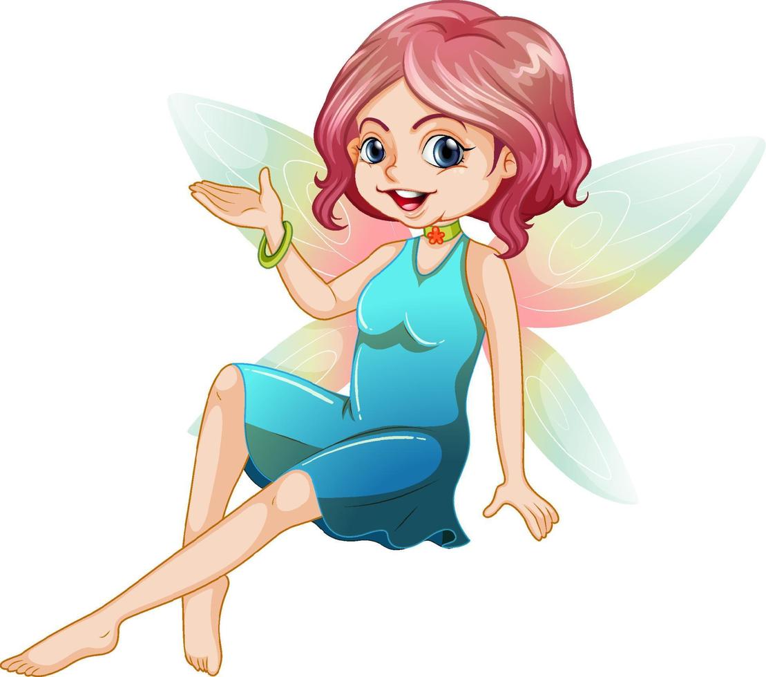 Beautiful fairy girl cartoon character vector
