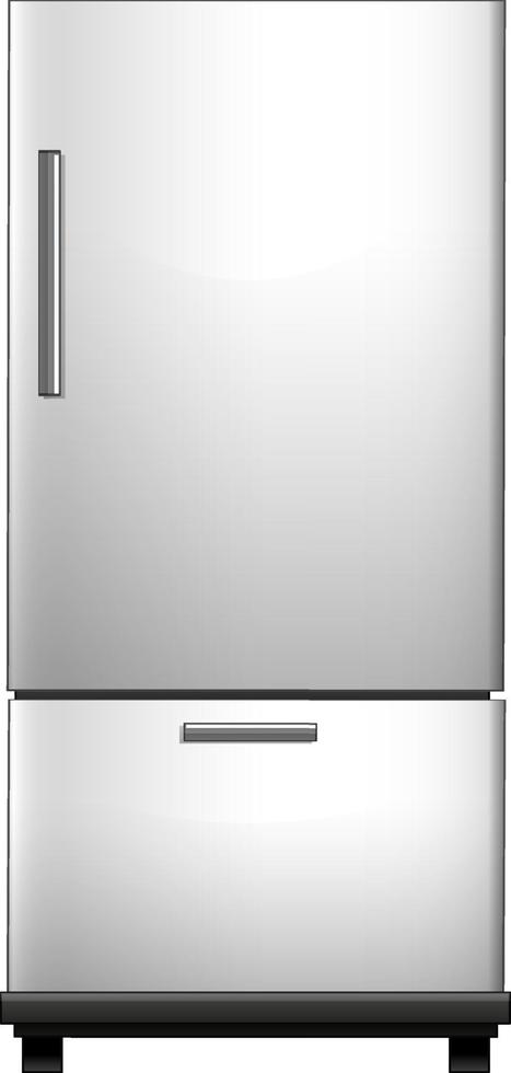 Refridgerator on white background vector