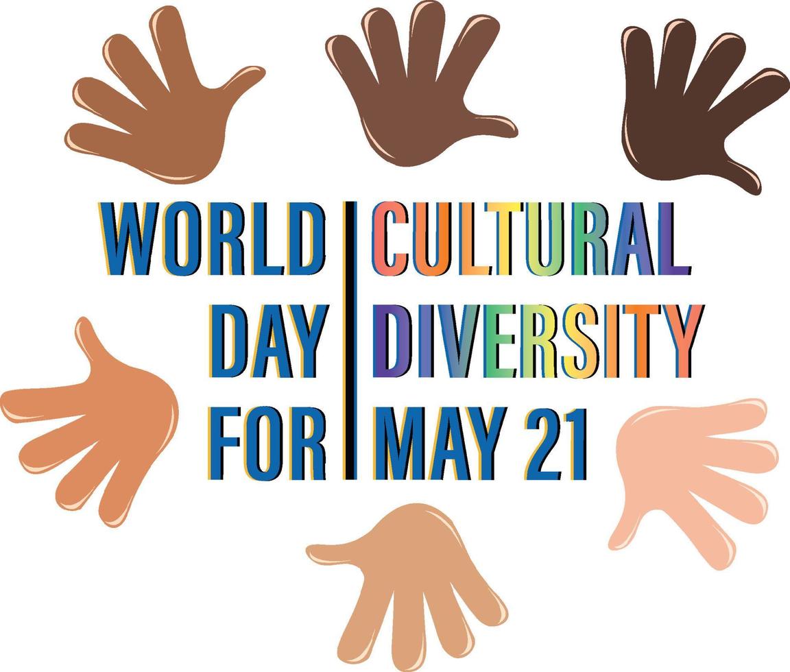 diseño de banner del día mundial de la diversidad cultural vector