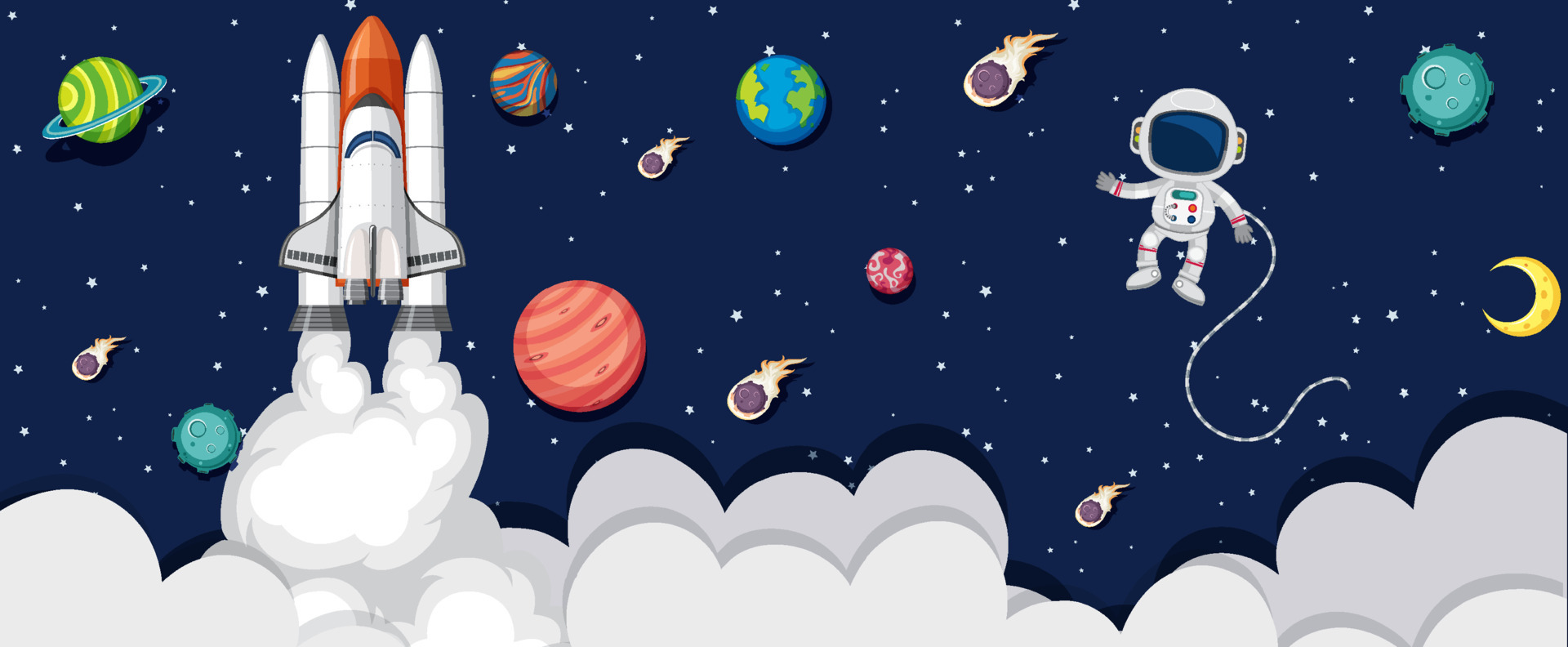 Galaxy Cartoon Vector Art, Icons, and Graphics for Free Download