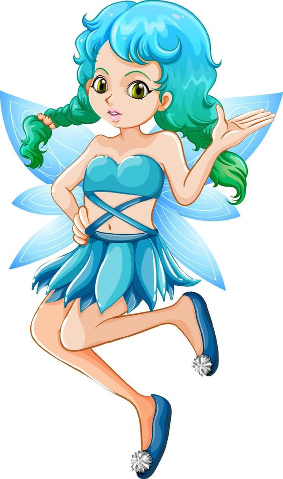 Beautiful fairy girl cartoon character vector