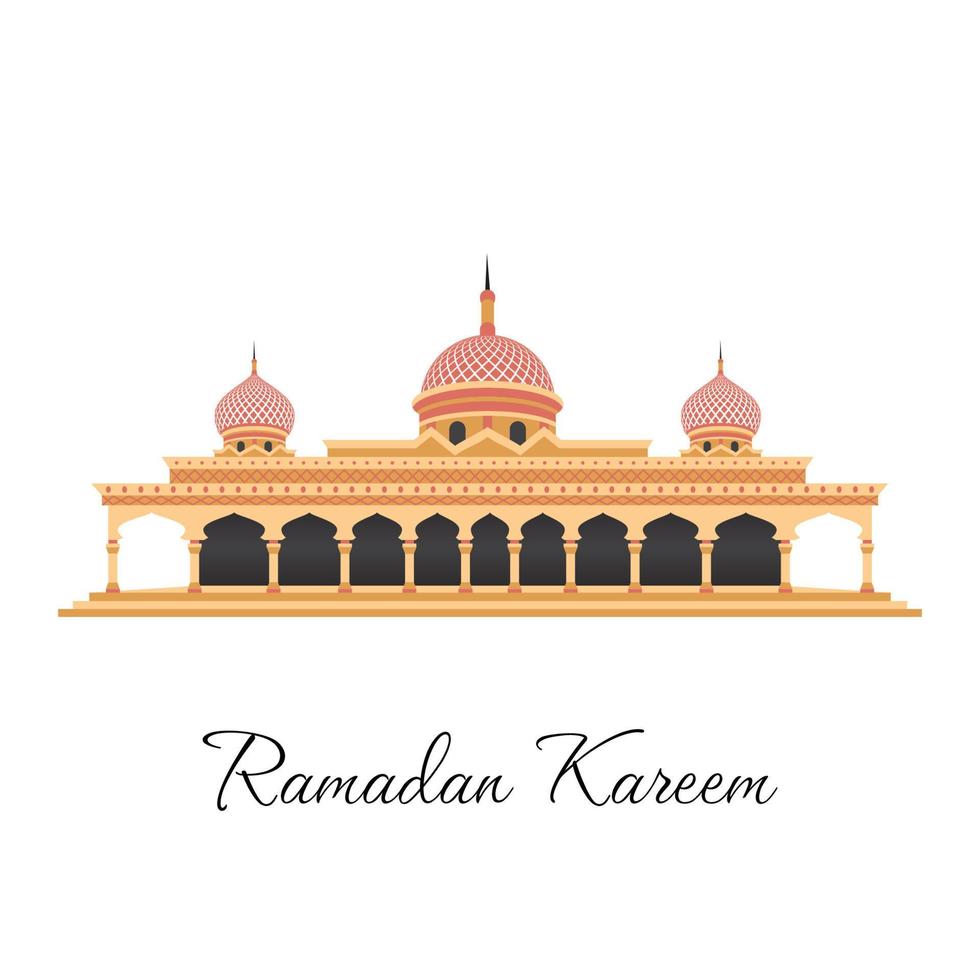 flat style mosque building, suitable for background, greeting cards, ramadan kareem, eid mubarak, illustrations, and other graphic related assets vector