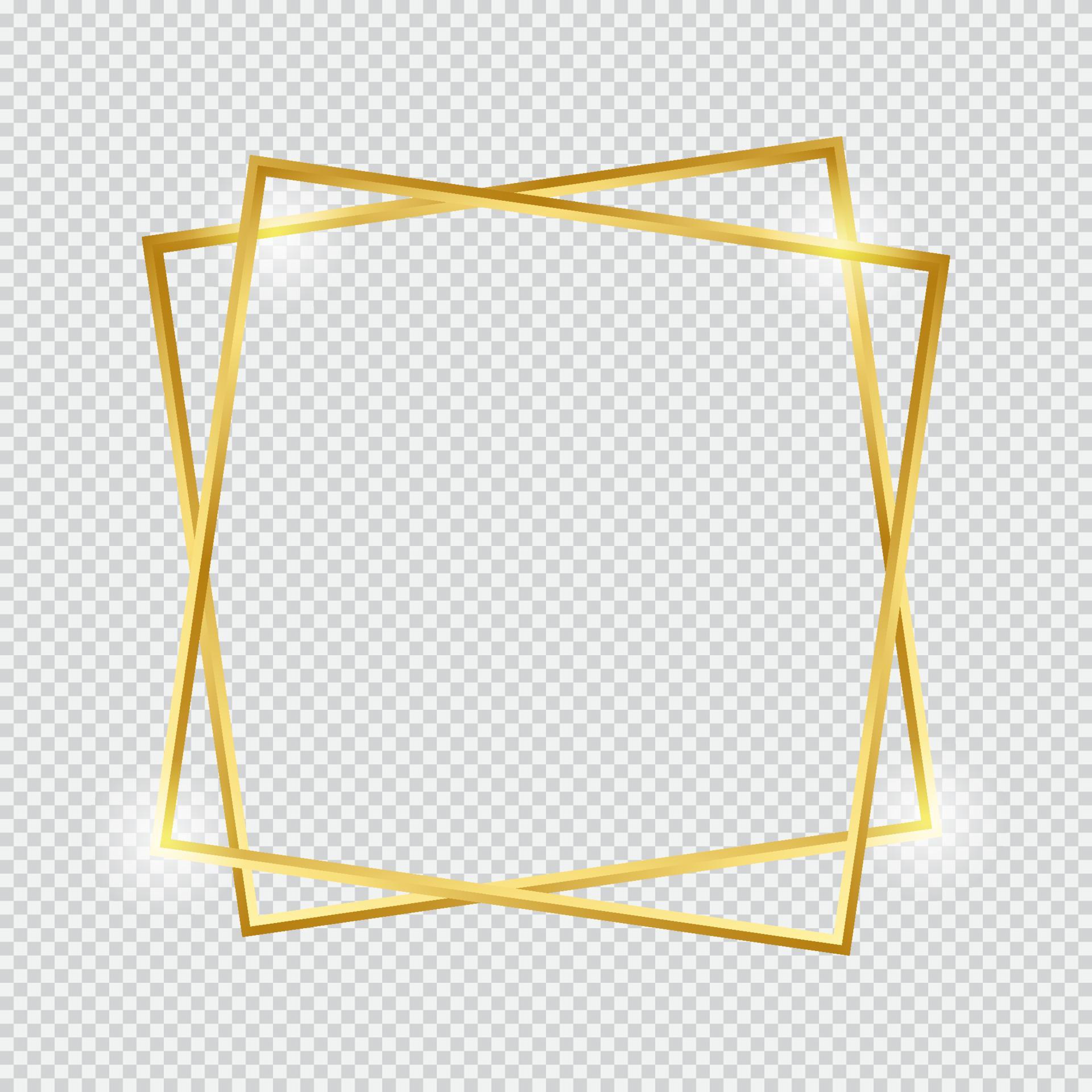Gold border single frame with light influence, Gold decoration in