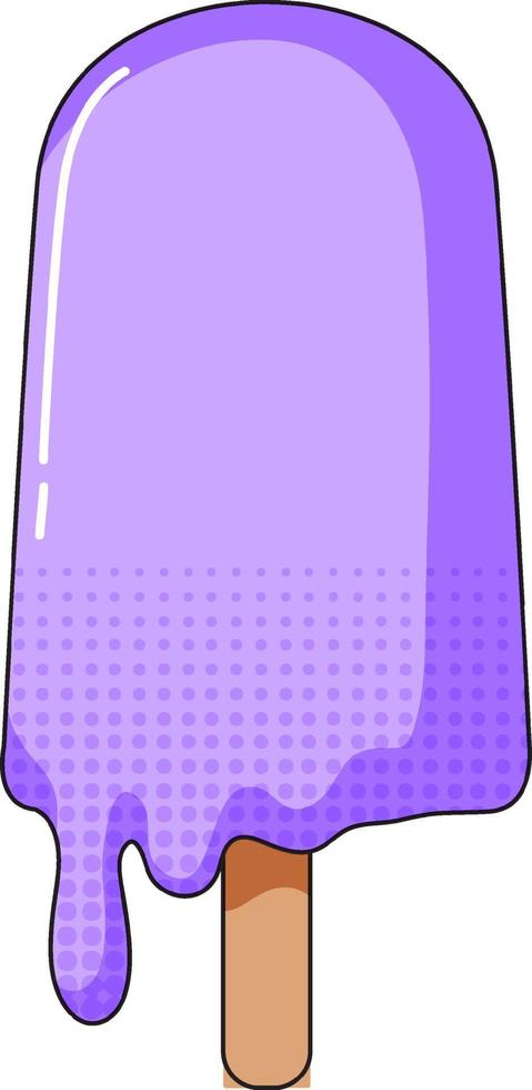 Popsicle in purple color vector