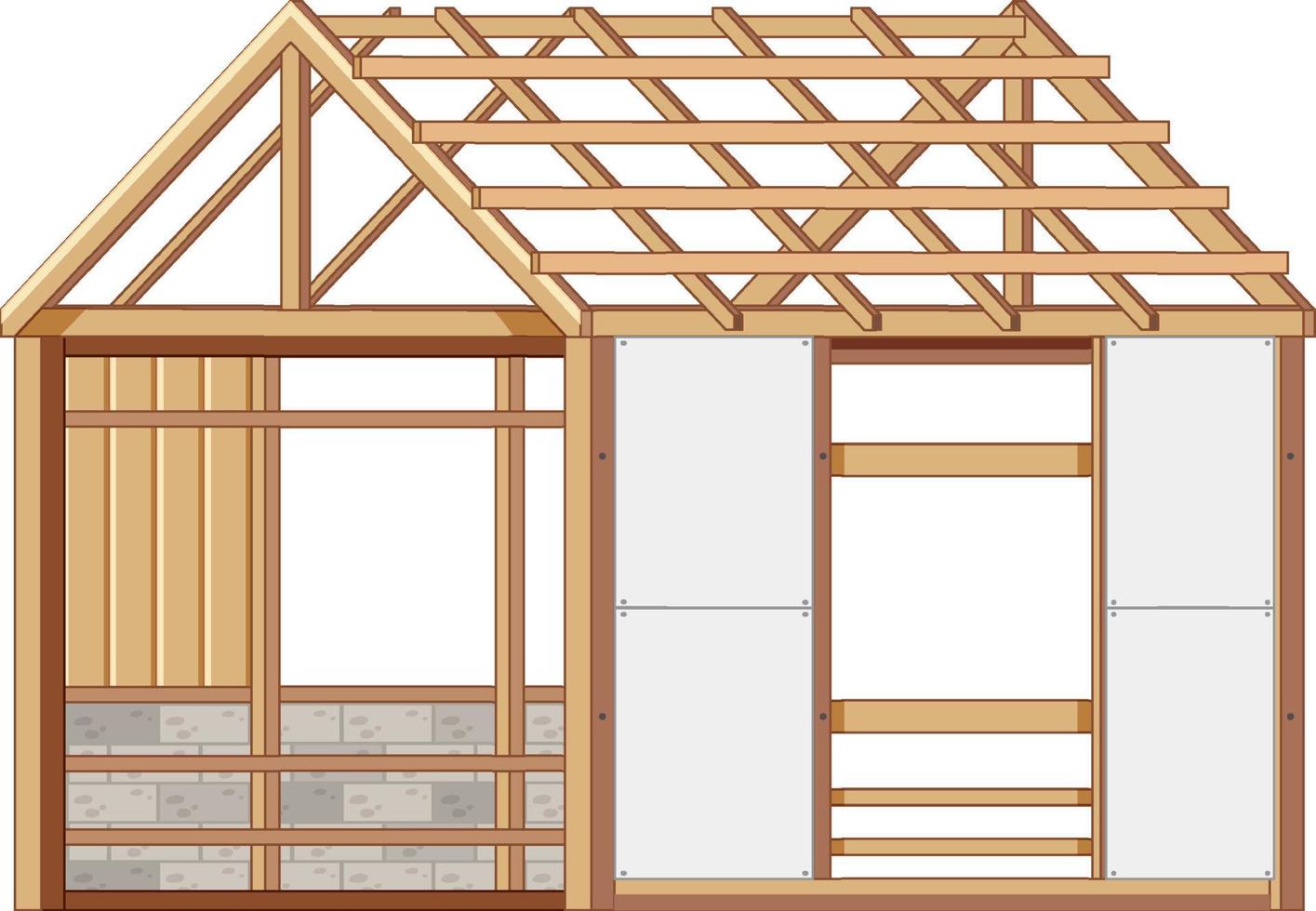 House construction site concept vector