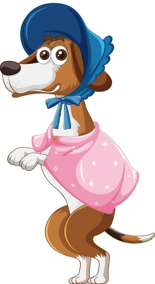 A beagle dog standing on two legs vector