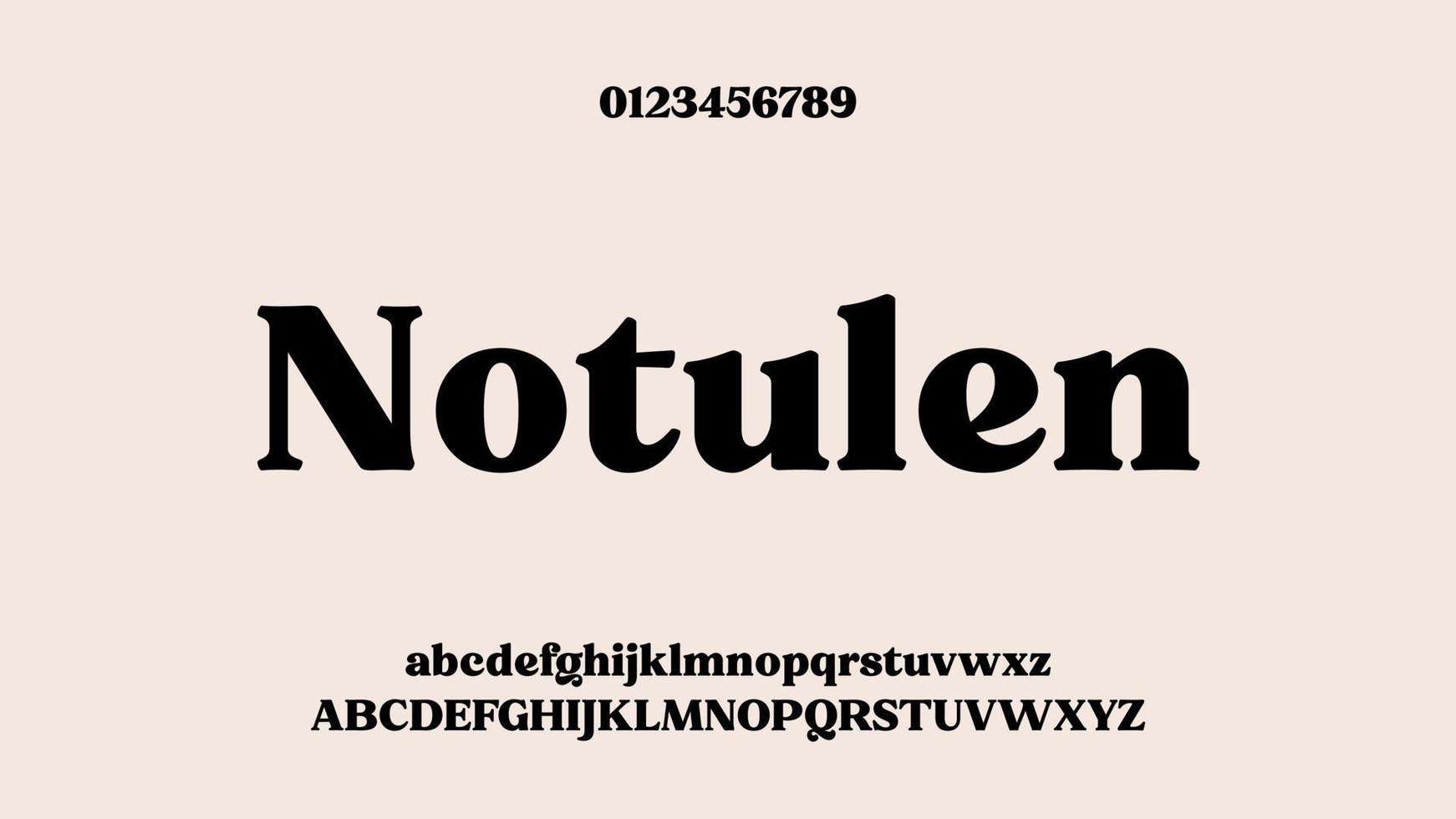 Notulen Fonts Vector