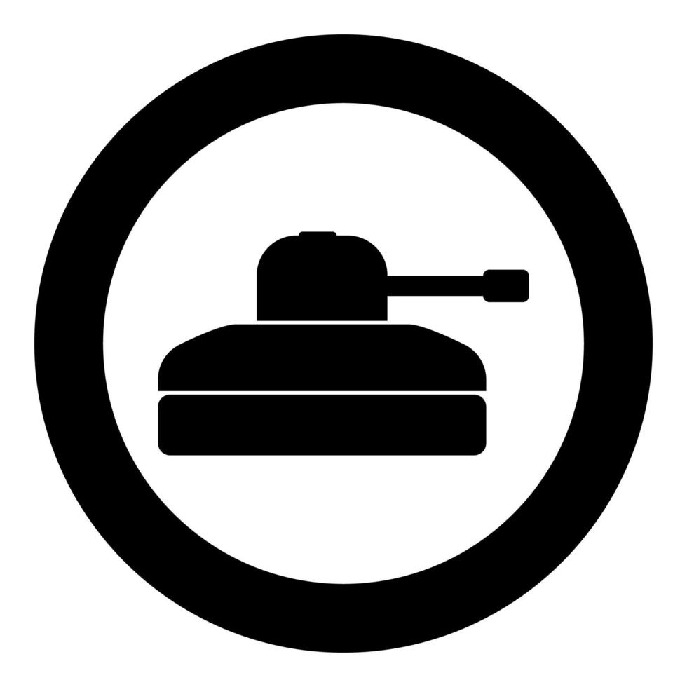 Tank icon black color vector illustration simple image