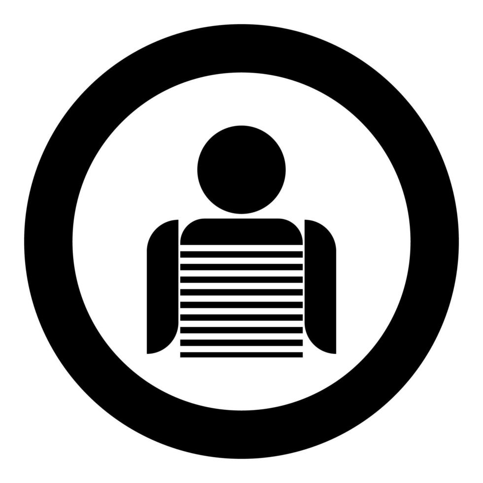 Seaman black icon in circle vector