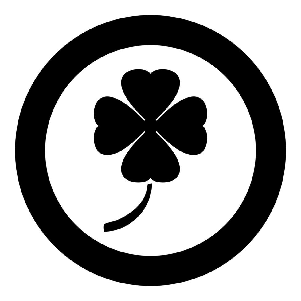 Clover icon black color vector illustration simple image