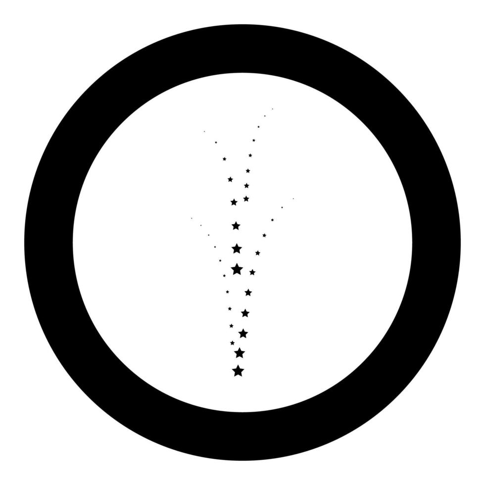 Firework icon black color in circle vector