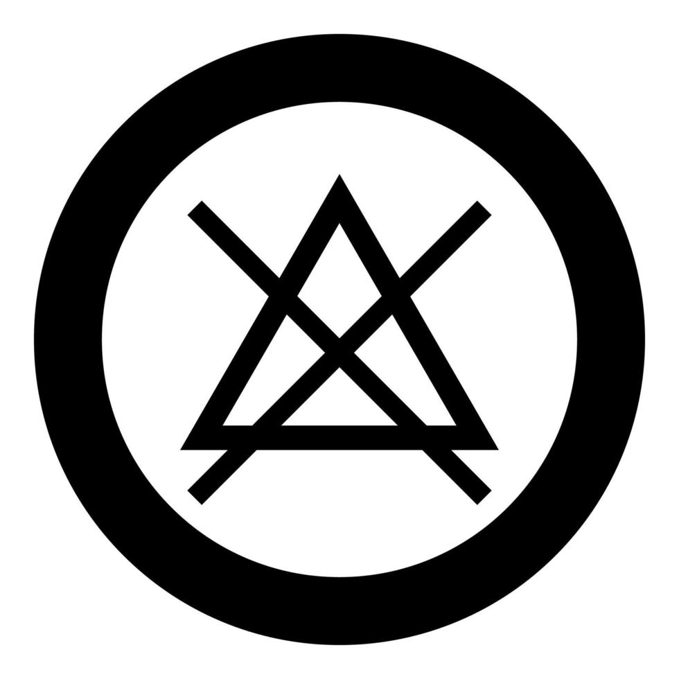 Symbol do not bleach icon black color in circle vector