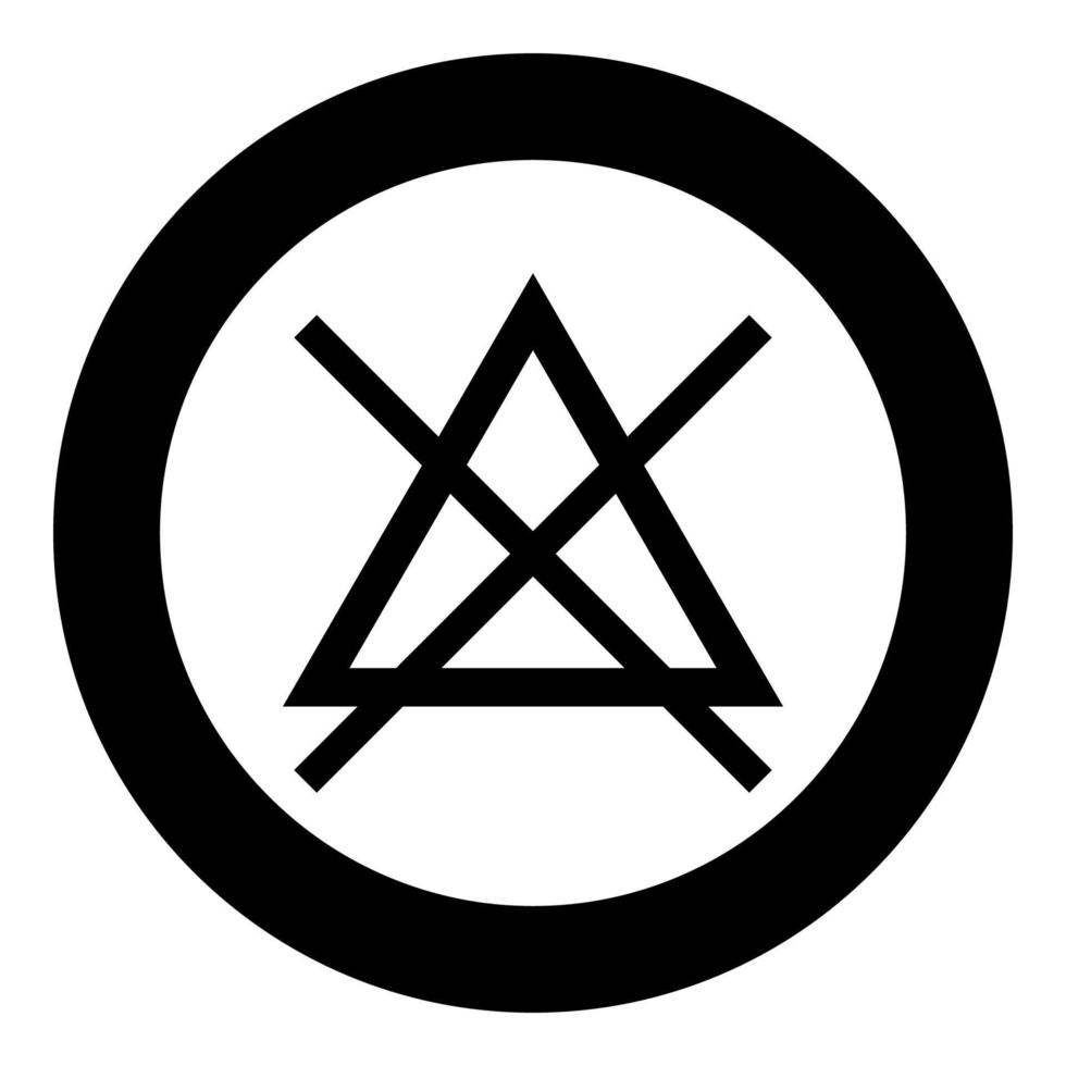 Symbol do not bleach icon black color in circle vector