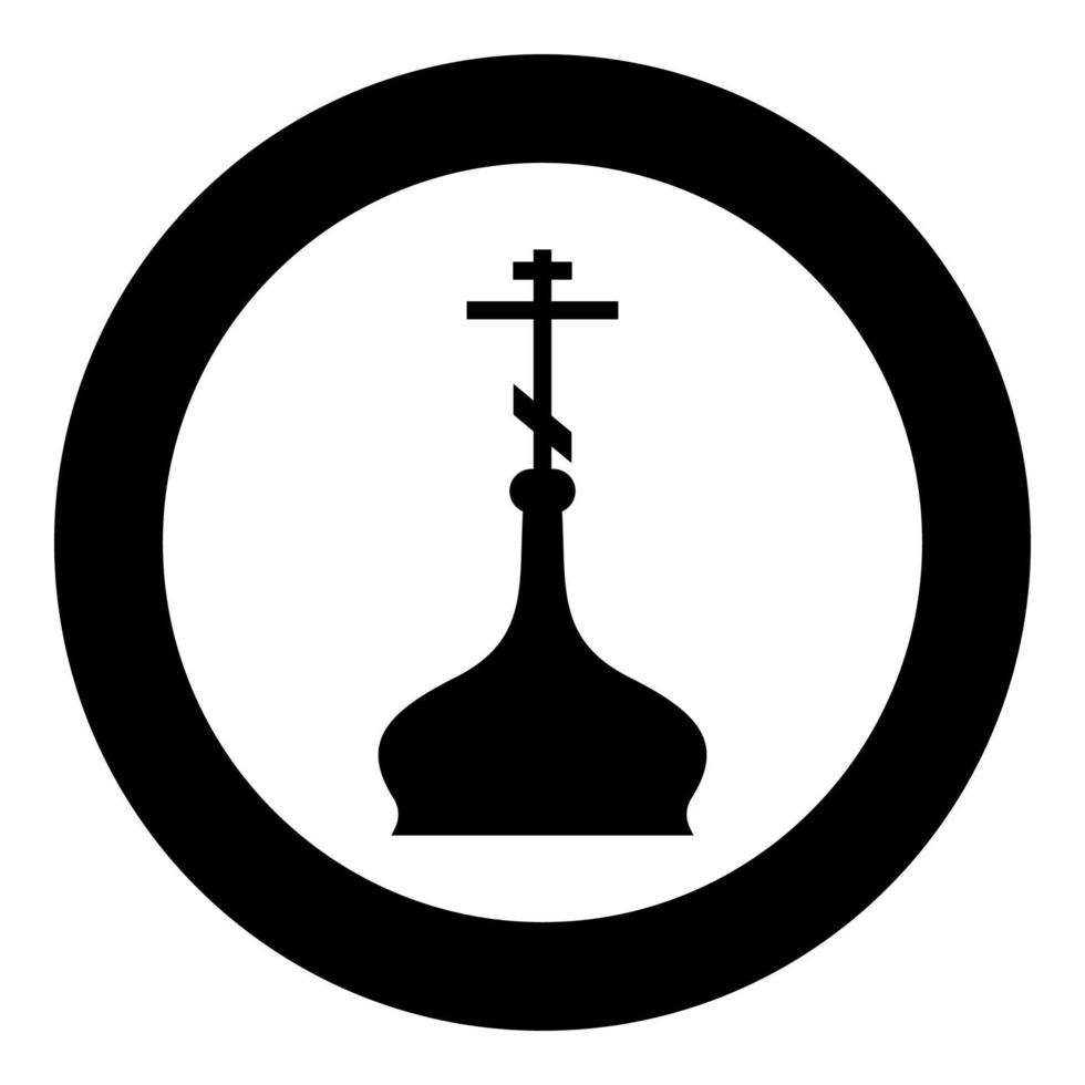 Cupola ortodox church icon black color vector illustration simple image