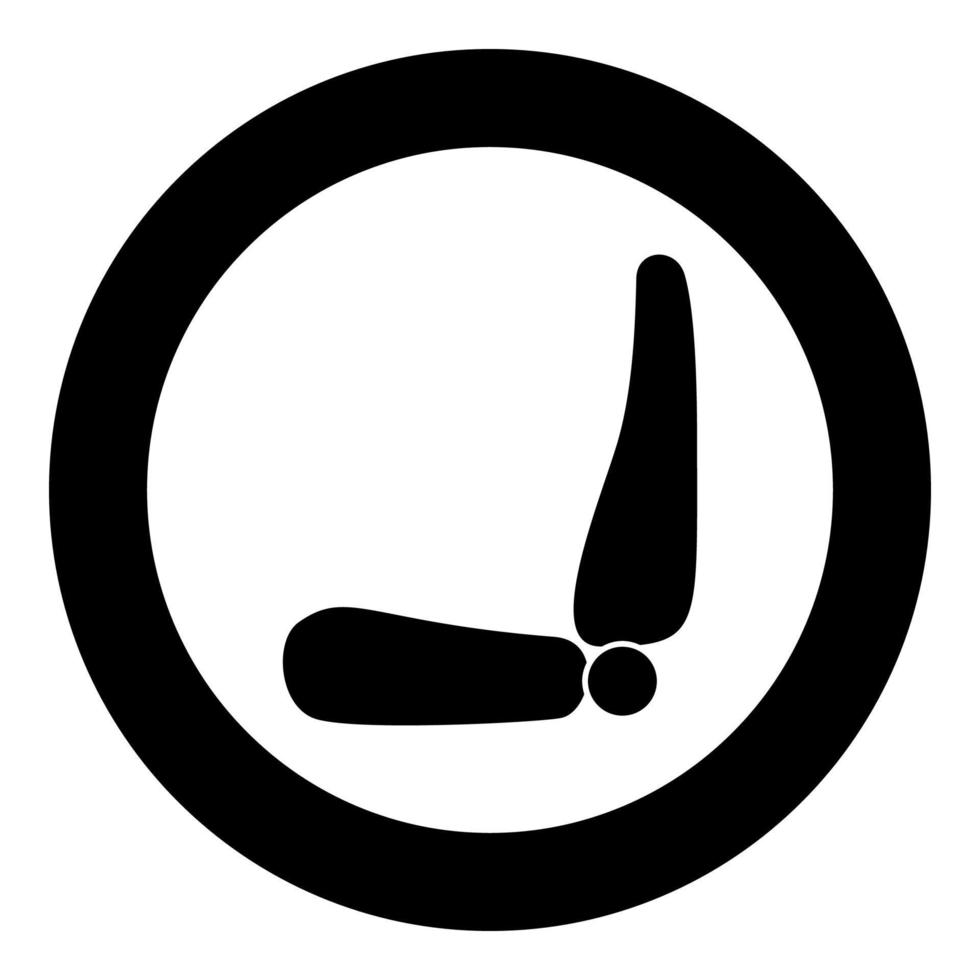 Car seat icon black color in circle vector