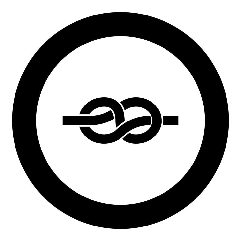 Knot black icon in circle vector