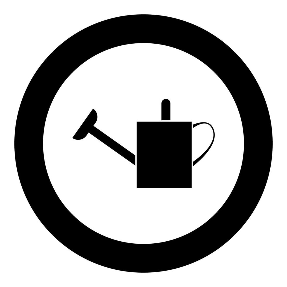 Watering can icon black color in circle vector