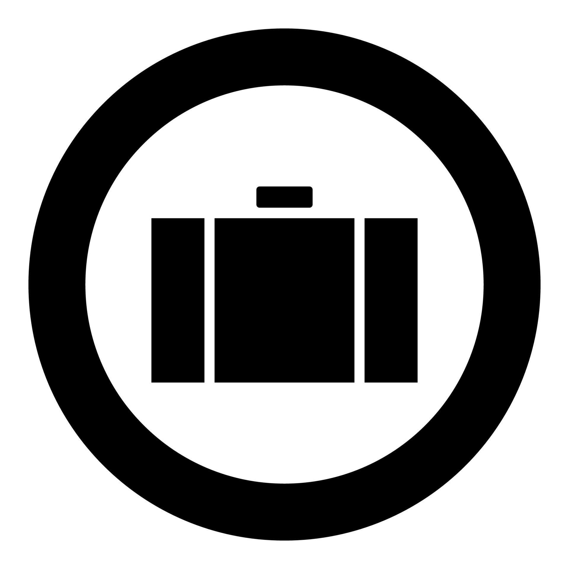Suitcase icon black color vector illustration simple image 7014009
