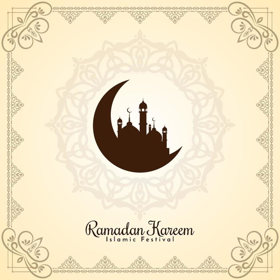 Stylish Ramadan Kareem Islamic Holy festival greeting background design vector
