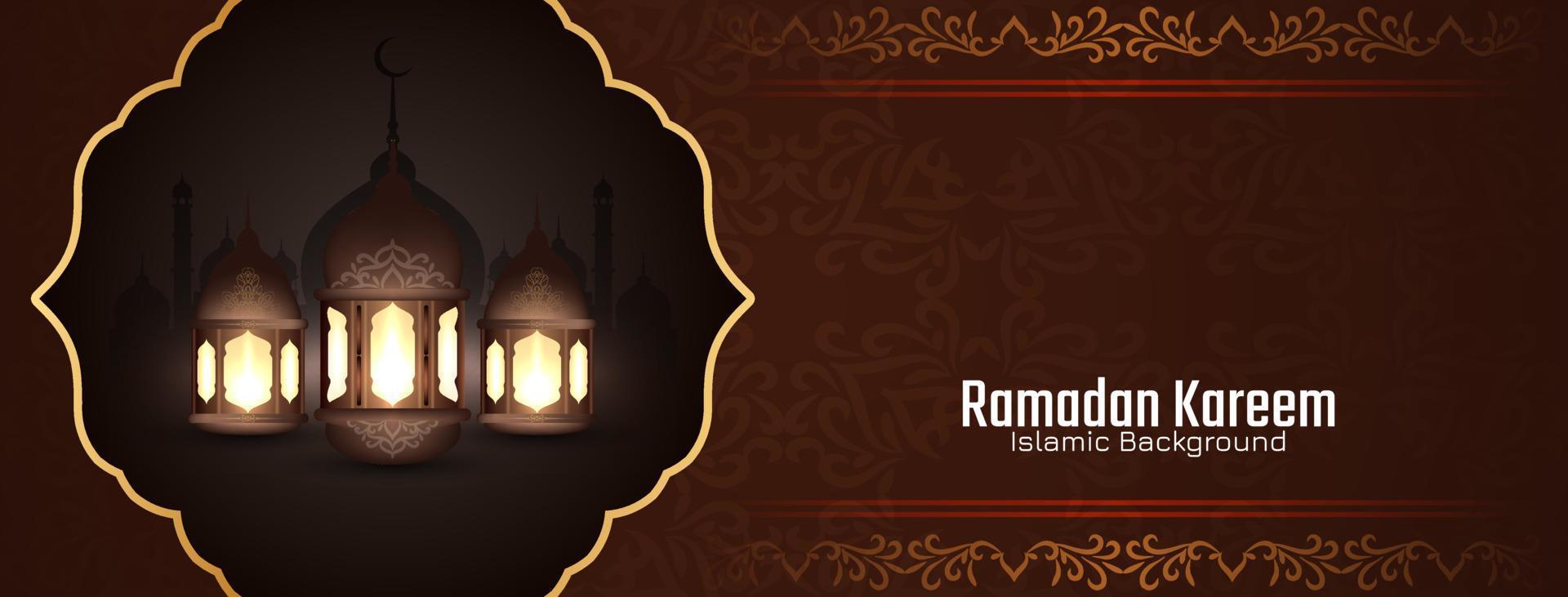 diseño de banner de festival tradicional islámico ramadan kareem vector