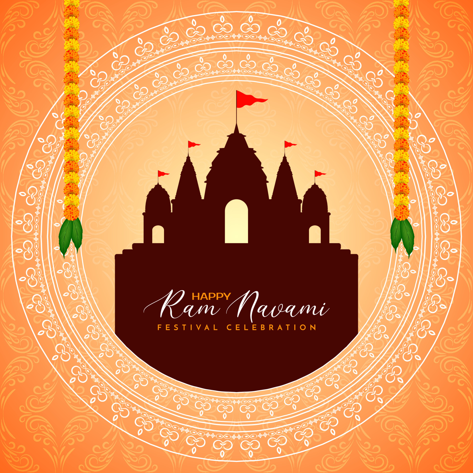 Religious Indian Happy Ram Navami festival greeting background 7014729  Vector Art at Vecteezy