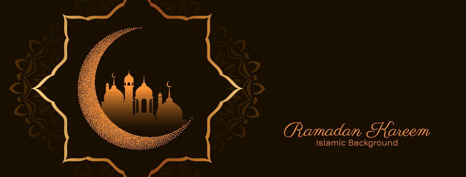 Ramadan Kareem islamic traditional festival banner design vector