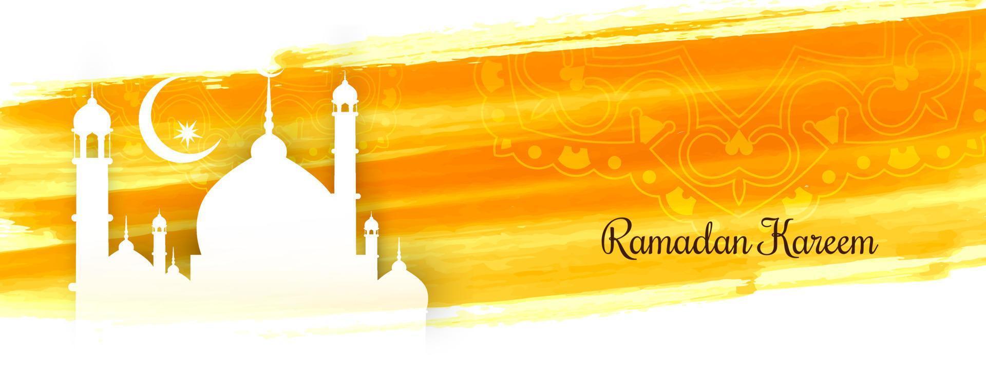 Ramadan Kareem islamic festival elegant decorative banner design vector