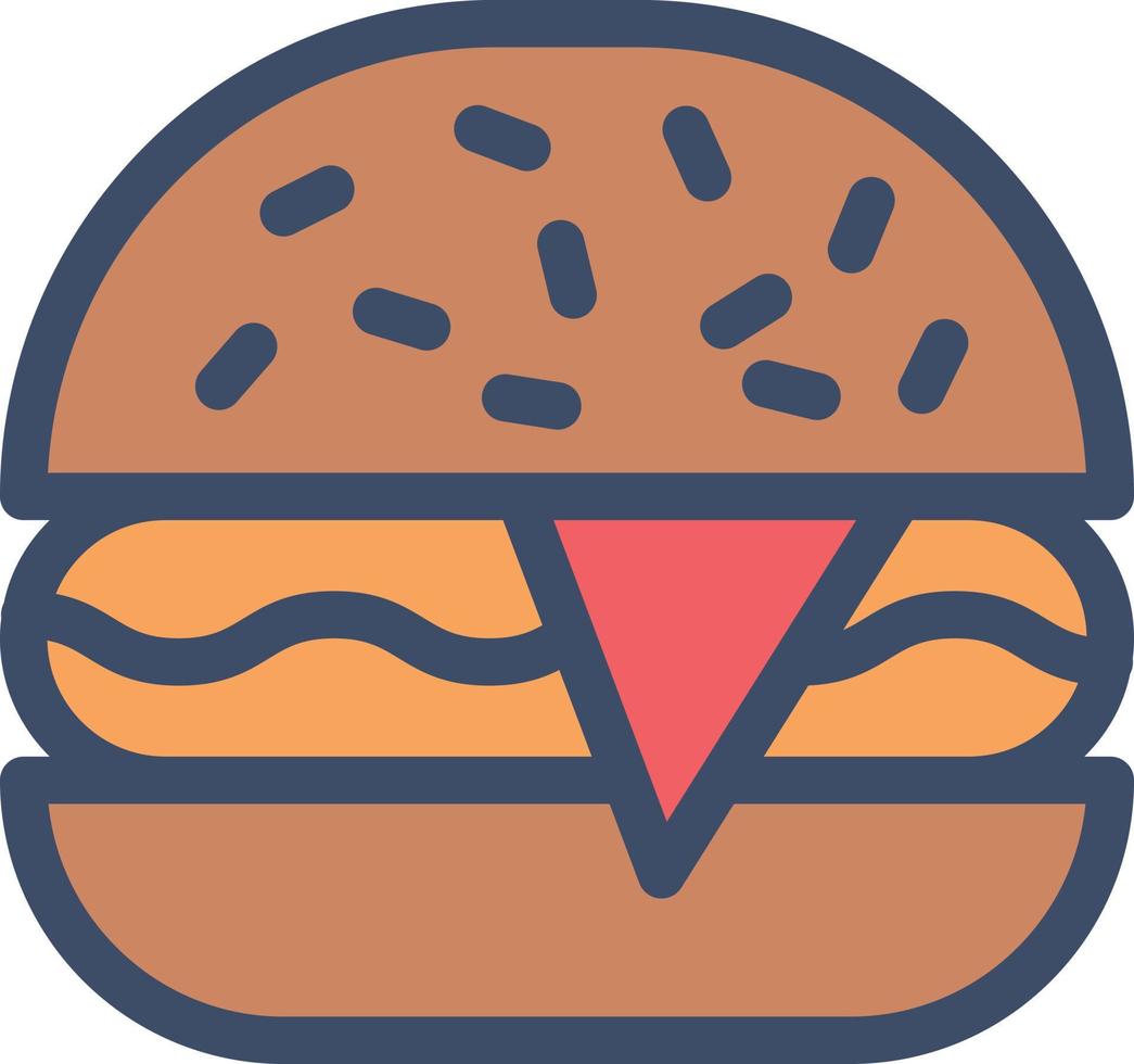 ilustración de vector de hamburguesa en un fondo. símbolos de calidad premium. iconos vectoriales para concepto y diseño gráfico.