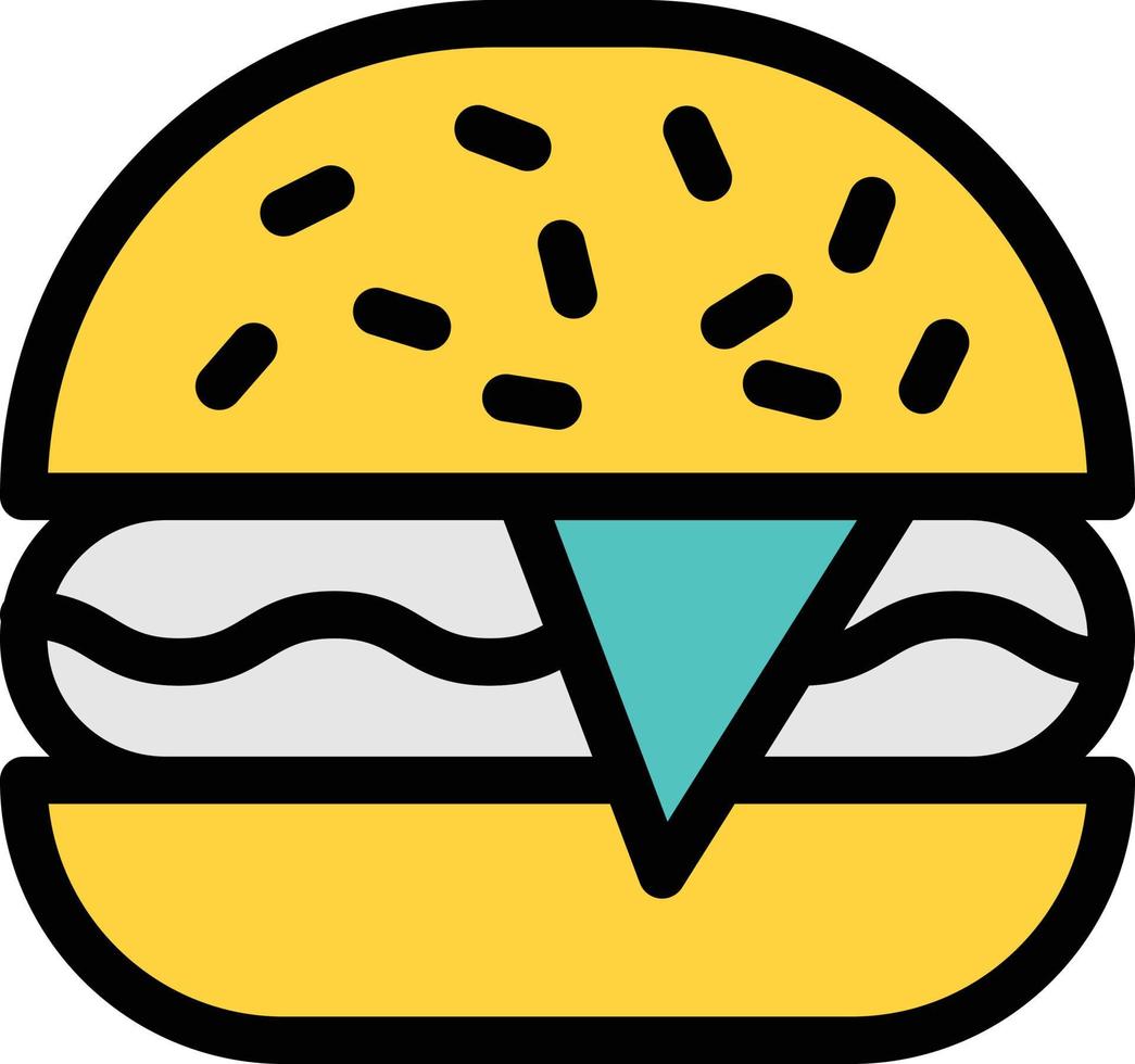 ilustración de vector de hamburguesa en un fondo. símbolos de calidad premium. iconos vectoriales para concepto y diseño gráfico.