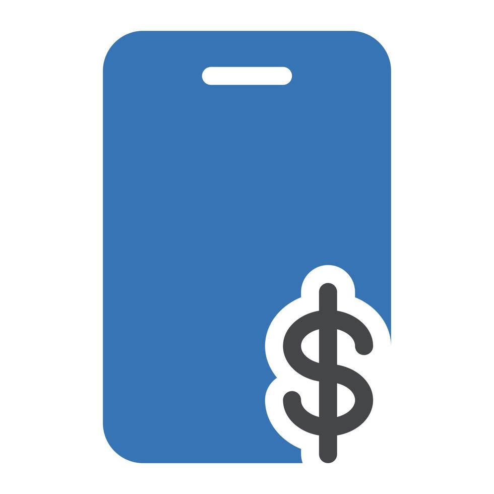ilustración de vector de pago móvil en un fondo. símbolos de calidad premium. iconos vectoriales para concepto y diseño gráfico.