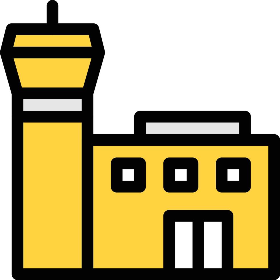 ilustración de vector de torre de control en un fondo. símbolos de calidad premium. iconos vectoriales para concepto y diseño gráfico.