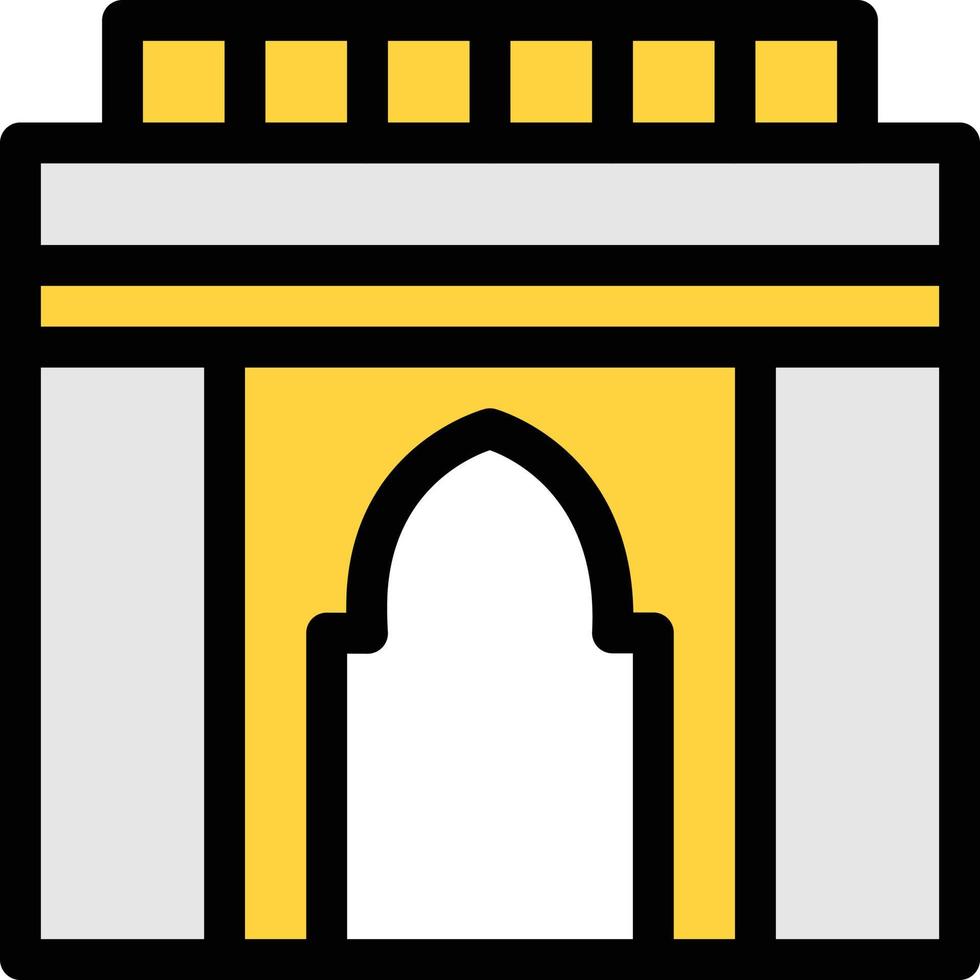 ilustración de vector de mezquita en un fondo. símbolos de calidad premium. iconos vectoriales para concepto y diseño gráfico.