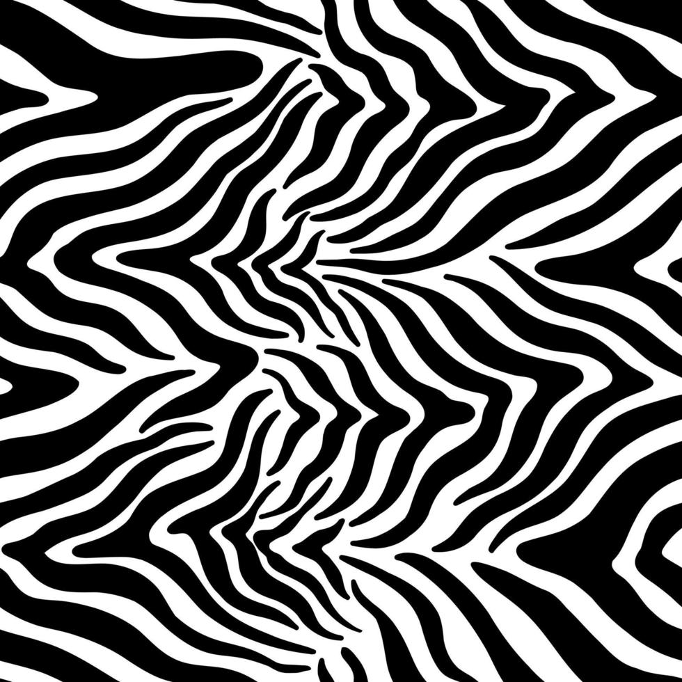 Seamless abstract zebra skin pattern background. Decorative design freehand creative paint. Texture chaotic element. vector