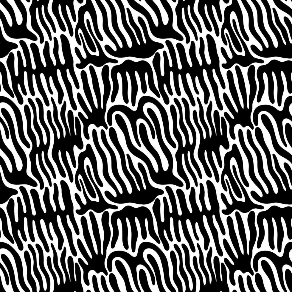 Seamless abstract pattern background. Decorative design freehand creative paint. Texture chaotic element. vector