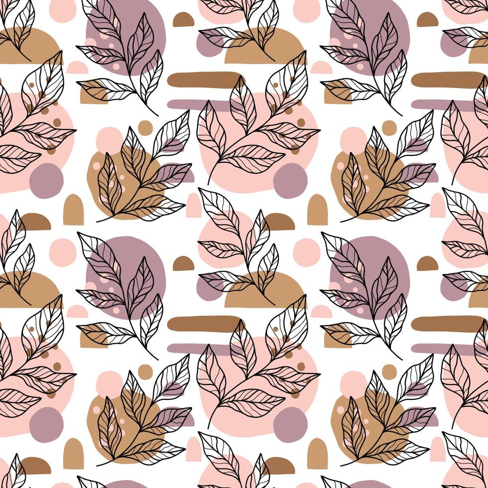 Seamless abstract pattern background. Decorative design freehand creative paint. Texture chaotic element. vector