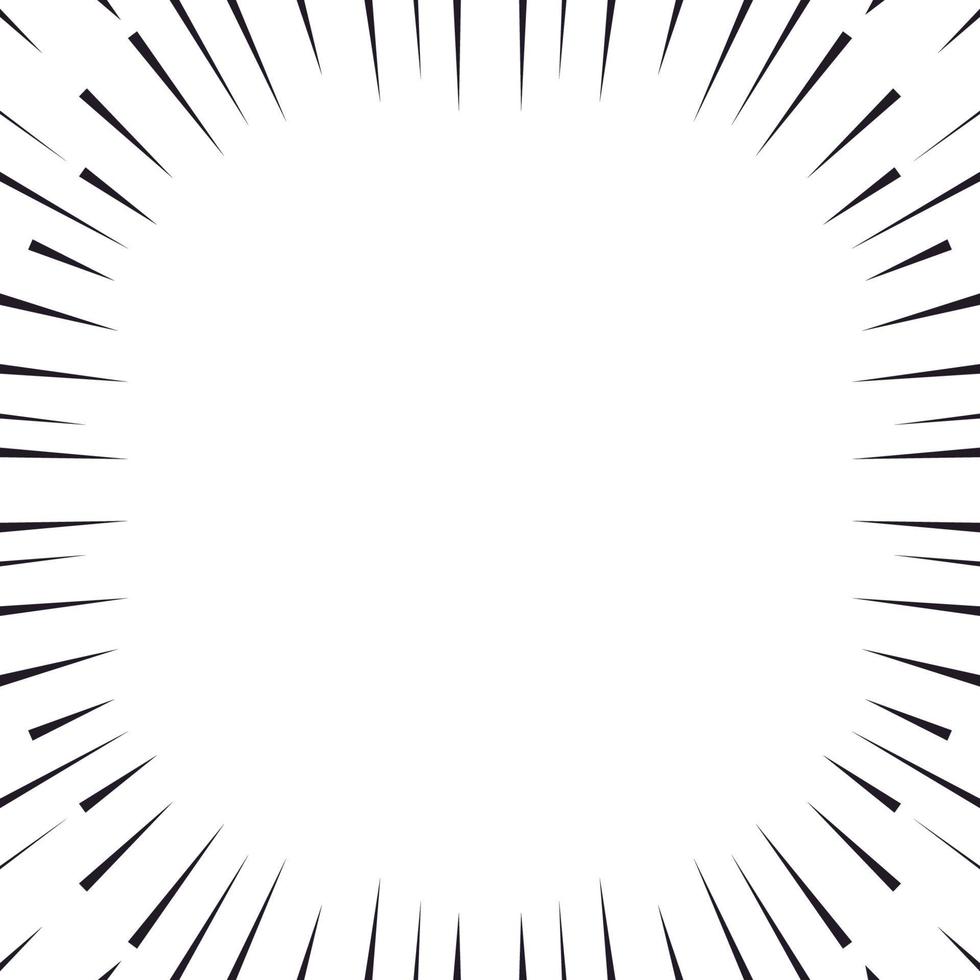Comic book speed lines stripe and radial effect vector