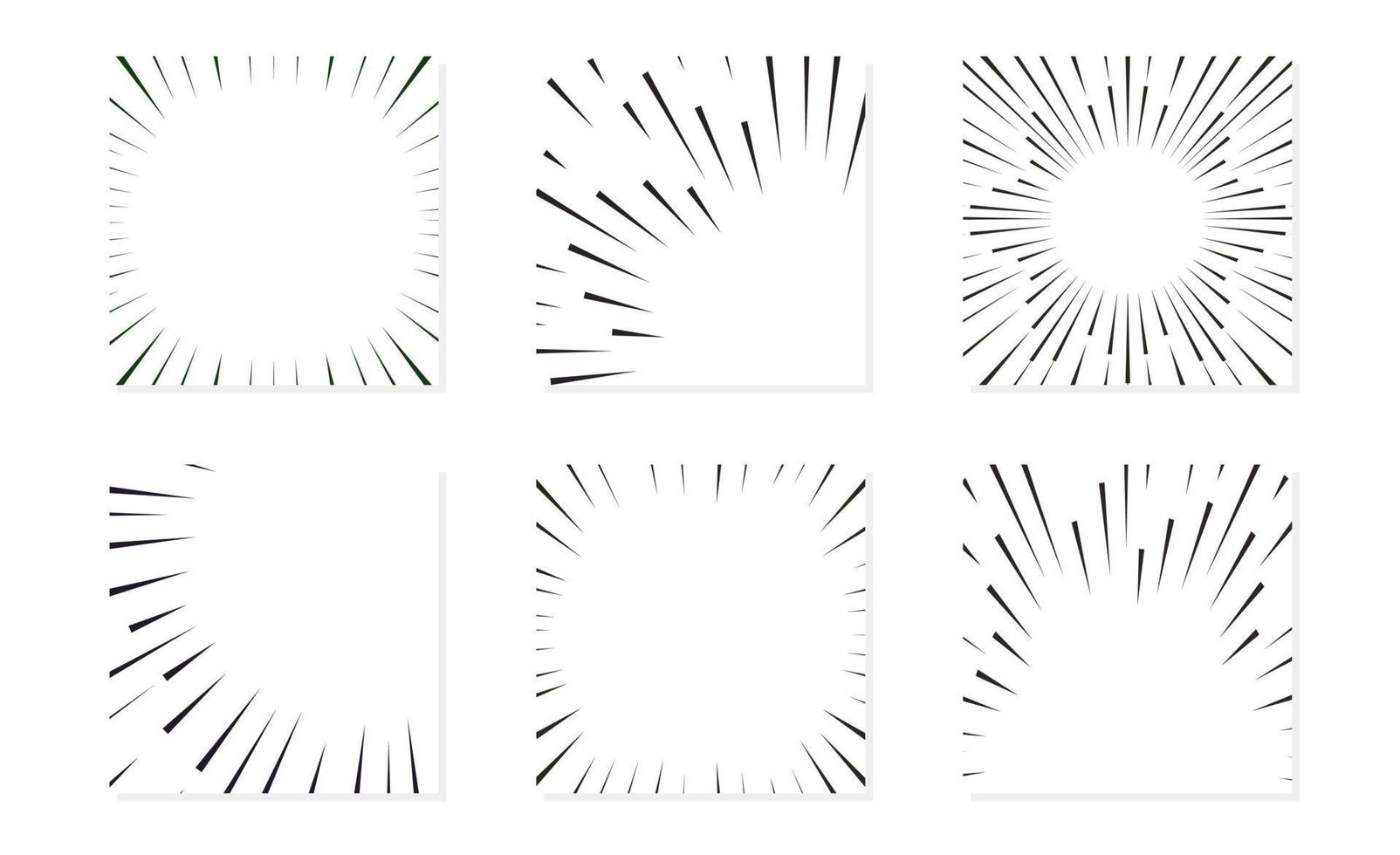 Comic book speed lines set isolated on background stripe vector
