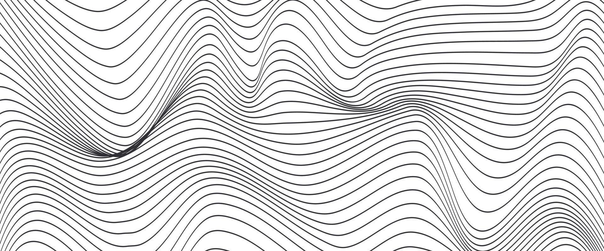 Abstract wave texture background line style vector